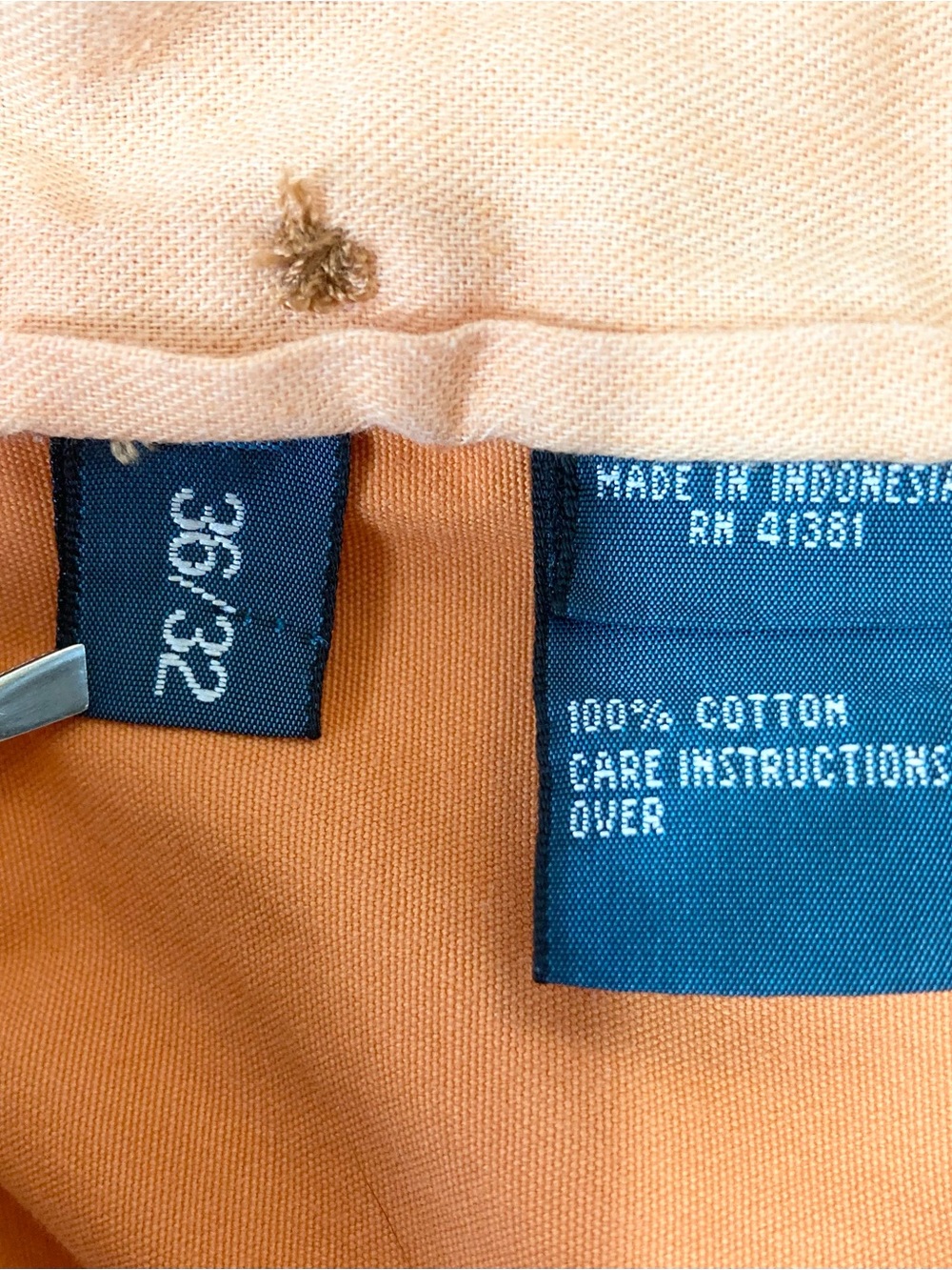POLO RALPH LAUREN Cargo Pants 36x32 Orange VTG Y2K Pockets Adjust-Tie-Hem - Picture 4 of 16